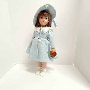 Effanbee Louise Doll Tagged Outfit Blue Linen Coat Yellow Eyelet Dress 19"